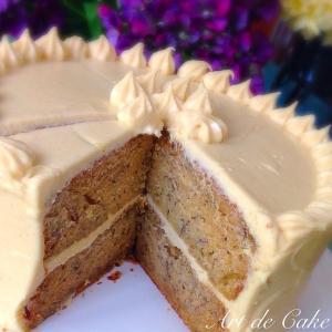 Banana cake with Maple Frosting