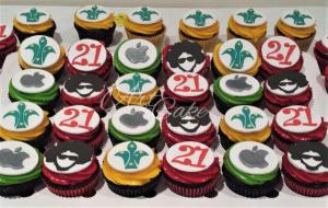 Custom made 21st birthday cupcakes