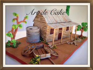 Aussie Outback Shack Cake