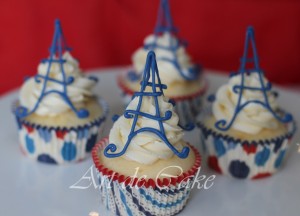 Bastille Day cupcakes       