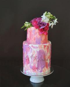 Water colour Wedding cake