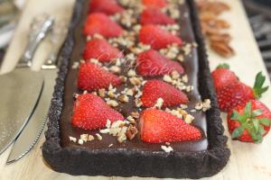 Chocolate Strawberry Tart GF 
