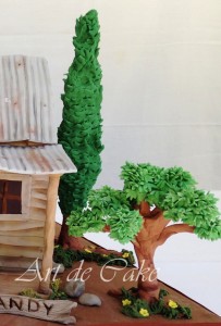 Conifer and gum tree      