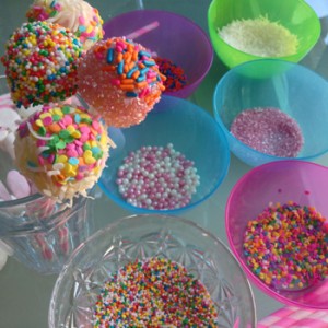Marshmallow pops decorated